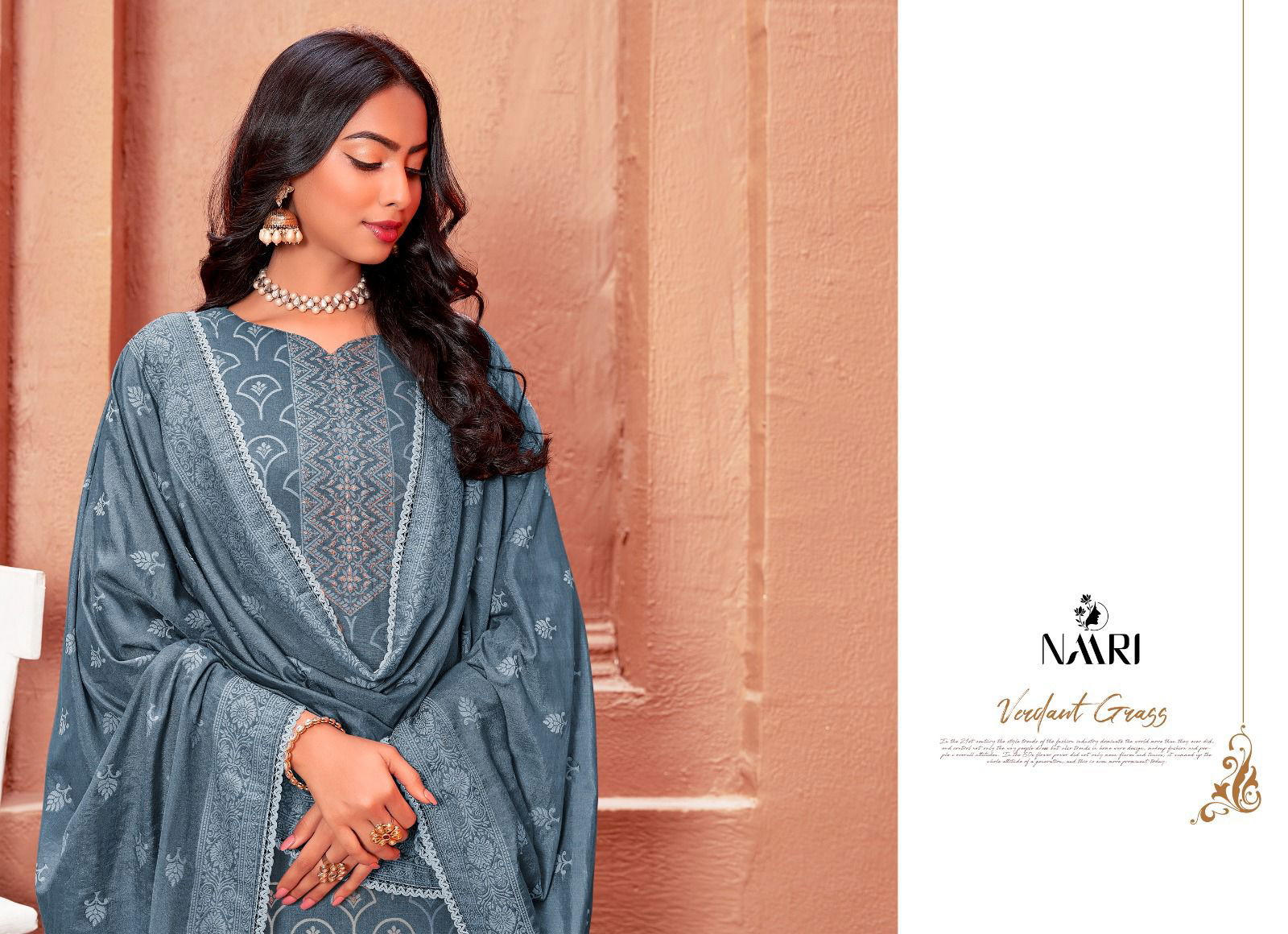 Shabnam By Naari Jacquard Designer Salwar Suits Catalog